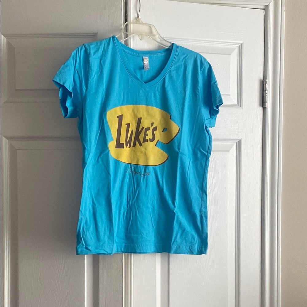 Gilmore girls top. Luke’s cafe. Size large